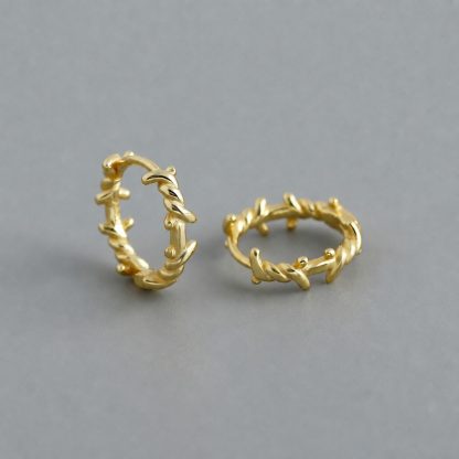 Geometric Twisted Wrap Around 925 Sterling Silver Earrings