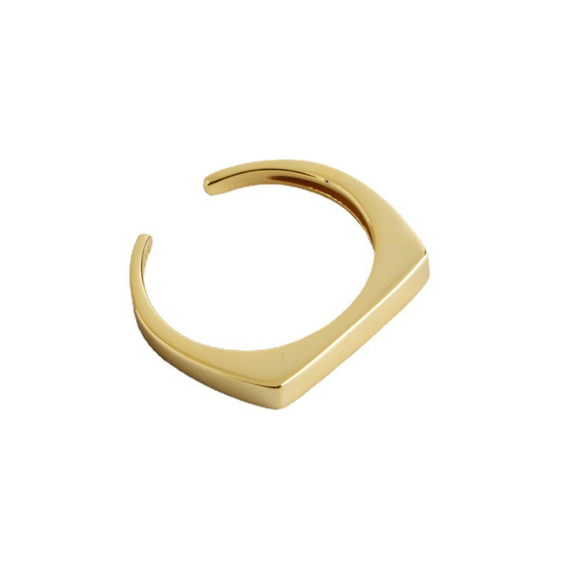 Adjustable Geometric Bar Shaped Abletop 925 Sterling Silver Ring