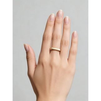 Adjustable Geometric Bar Shaped Abletop 925 Sterling Silver Ring