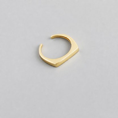 Adjustable Geometric Bar Shaped Abletop 925 Sterling Silver Ring