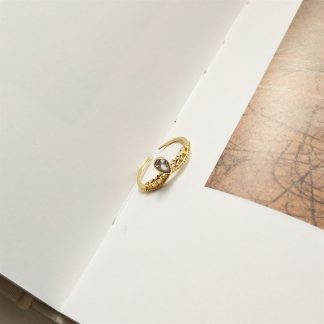 Waterdrop CZ Crown Girl 925 Sterling Silver Adjustable Ring