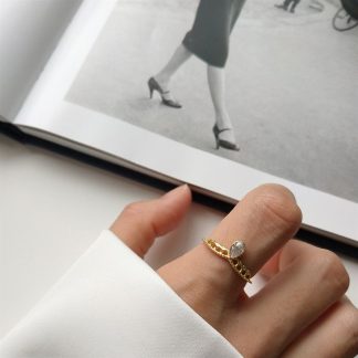 Waterdrop CZ Crown Girl 925 Sterling Silver Adjustable Ring