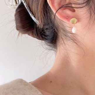 925 sterling silver vintage shell pearl earrings and earrings minimalist trend minimalist