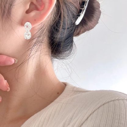 925 sterling silver INS style designer gold-plated irregular earrings, earrings, internet red earrings