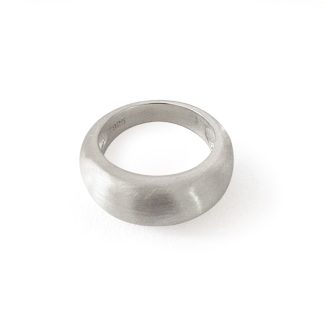 Women Fashion Elegant Style Geometric Design Brushed 925 Sterling Silver Pure Metal Ring
