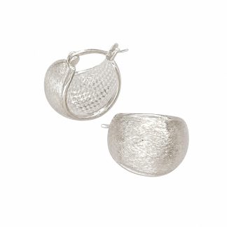 Wire-cut round dome 925 pure silver geometric circular stud Earrings