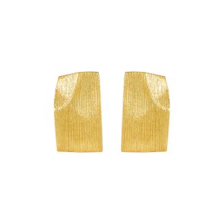 Fashion Geometry Irregular Rectangle Paper 925 Sterling Silver Stud Earrings