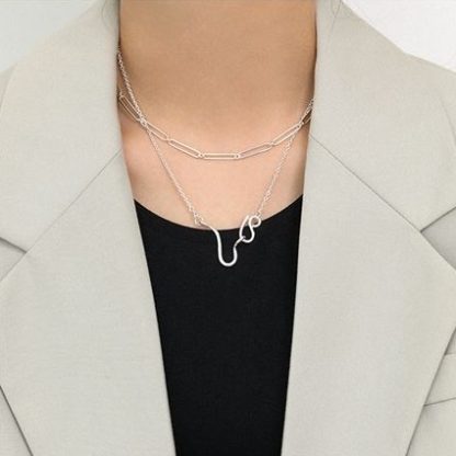 Fashion Chain Link 925 Sterling Silver Necklace