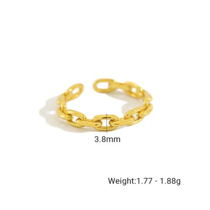 Classic Hollow Chain Fashion 925 Sterling Silver Adjustable Ring