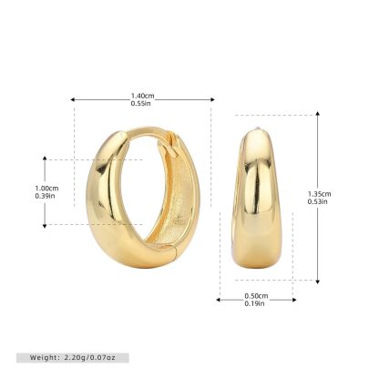 Water Drop 925 Sterling Silver Polished Minimalist Huggie Hoop Earrings