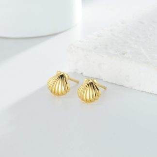 cute scallop shaped wholesale, exquisite lucky flower earrings