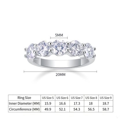 Moissanite Stones 18K Gold Plating Geometric Design Elegant 925 Sterling Silver Ring