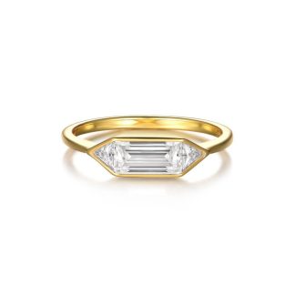 Minimalist Lightly Luxurious Geometric Moissanite 925 Sterling Silver Ring