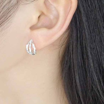 Fashion Irregular Hollow Claws 925 Sterling Silver Stud Earrings