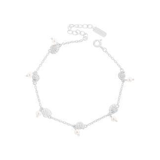 Office Cute Shell Pearl  Conch 925 Sterling Silver Bracelet
