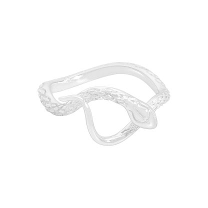 Elegant Irregular Animal Snake 925 Sterling Silver Adjustable Ring