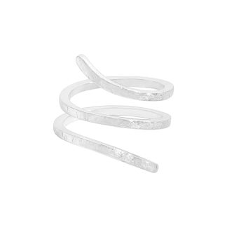 Fashion Multi Layers Snake Shape 925 Sterling Silver Adjustable Ring