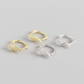 Simple Lighting 925 Sterling Silver Hoop Earrings