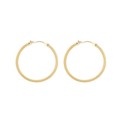Geometric 925 Sterling Silver Round Matte Frosted Circle Hoop Earrings
