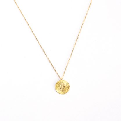 Snake Round Disc 925 Sterling Silver Sunburst Texture Coin Chain Pendant Necklace