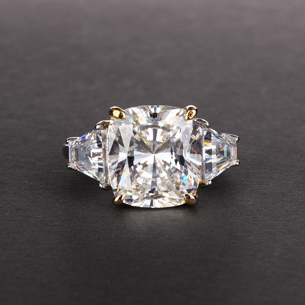 Masculine Radiant CZ 925 Sterling Silver Ring
