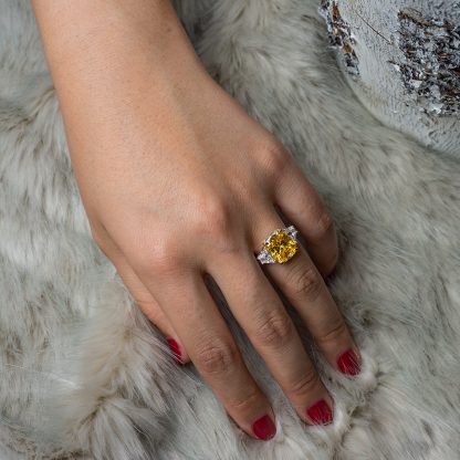 Masculine Radiant CZ 925 Sterling Silver Ring