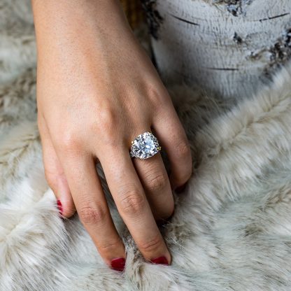 Masculine Radiant CZ 925 Sterling Silver Ring