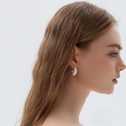 Chunky Office Electroforming Large Light Bold Look Exaggerated Jewelry Extra 999 Sterling Silver Round Hoop Earrings