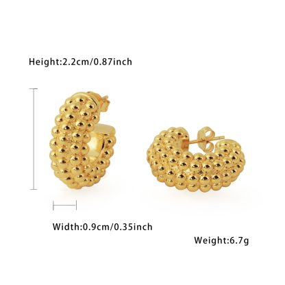 Chunky Office Electroforming Large Light Bold Look Exaggerated Jewelry Extra 999 Sterling Silver Round Hoop Earrings