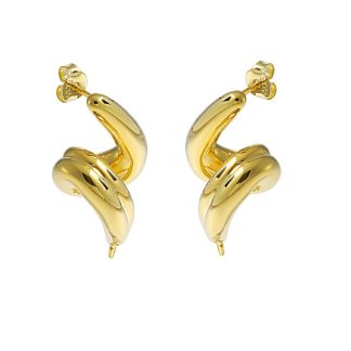 Large Irregular Natural Pearl Knot Lightweight 999 Sterling Silver Stud Fine Jewelry Earrings for Women(Pre-Sale) Electroforming