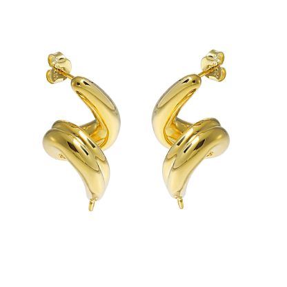 Large Irregular Natural Pearl Knot Lightweight 999 Sterling Silver Stud Fine Jewelry Earrings for Women(Pre-Sale) Electroforming