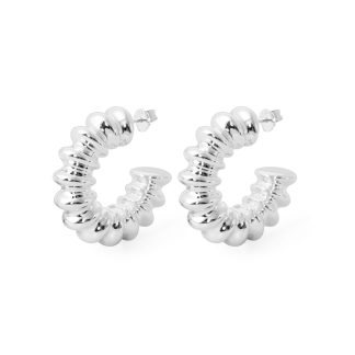 Hollow Chunky Electroforming Earrings Large Light 999 Sterling Silver Exaggerated Jewelry Bold Extra Large Statement Earrings