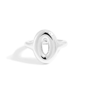 Women Daily Wear Chic 999 Pure Silver Casual gold-plated Round Doughnut Electroforming Adjustable Statement Ring