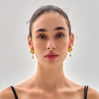 Women Daily Fashion Jewelry Trendy 999 Pure Silver Irregular Hollow Knots Lightweight Electroforming Chunky Huge Statement Earrings