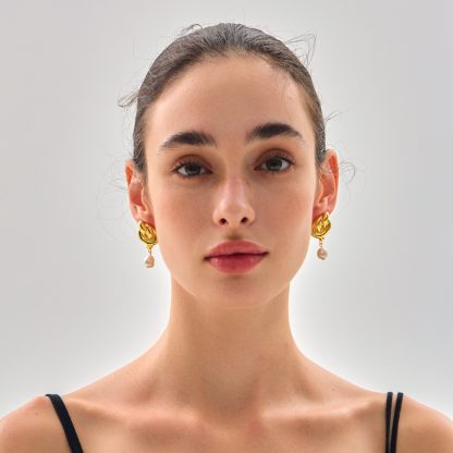Women Daily Fashion Jewelry Trendy 999 Pure Silver Irregular Hollow Knots Lightweight Electroforming Chunky Huge Statement Earrings