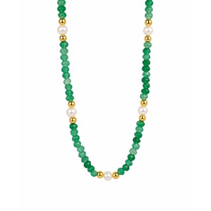 Freshwater Pearl Beaded 18k Gold Plating Women Hypoallergenic Fine Jewellery Holiday Gift 925 Sterling Silver Necklace
