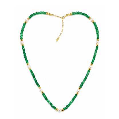 Freshwater Pearl Beaded 18k Gold Plating Women Hypoallergenic Fine Jewellery Holiday Gift 925 Sterling Silver Necklace