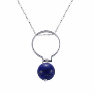 Rotable Natural Gemstone Planet 925 Sterling Silver Dual Pendant Adjustable Ring  Natural Lapis