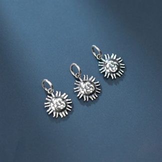 Vintage Ohisama Sun 925 Sterling Silver DIY Charm