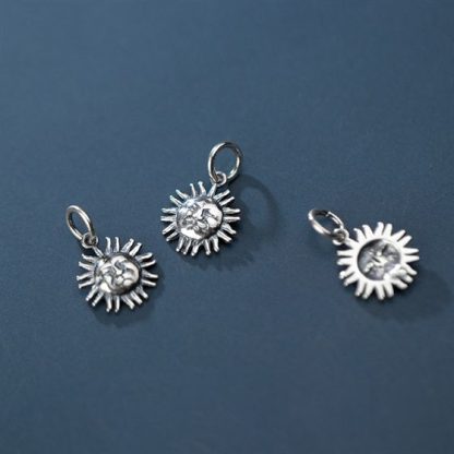 Vintage Ohisama Sun 925 Sterling Silver DIY Charm