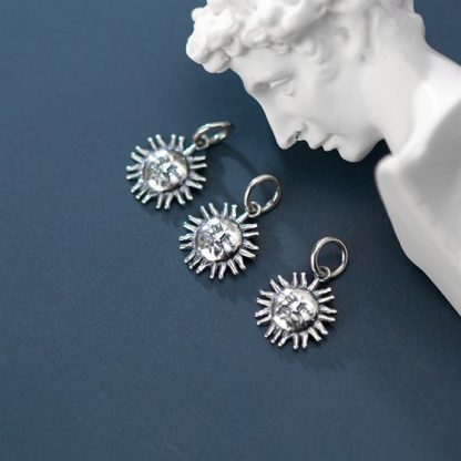 Vintage Ohisama Sun 925 Sterling Silver DIY Charm