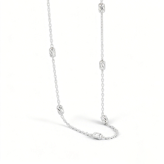 S925 Sterling Silver Geometric Bead Design Simple Elegant Minimalist Choker Necklace with Adjustable Length for Women Fashion Jewelry Gift