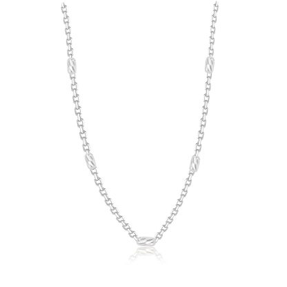 S925 Sterling Silver Geometric Bead Design Simple Elegant Minimalist Choker Necklace with Adjustable Length for Women Fashion Jewelry Gift
