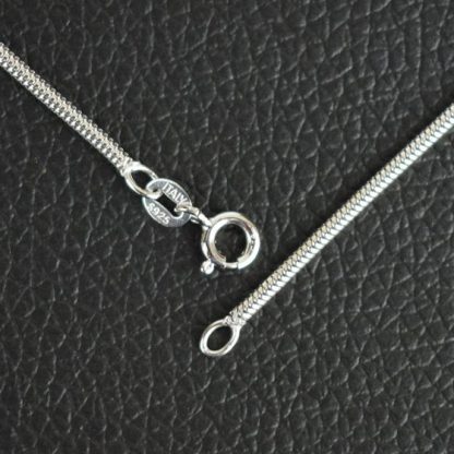 Classic 925 Sterling Silver Round Snake Chain Necklace