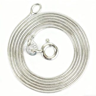 Classic Round Snake Chain 925 Sterling Silver Necklace