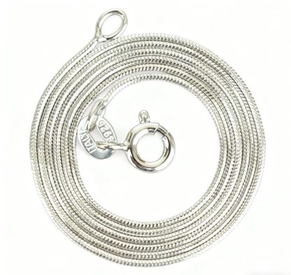 Classic Round Snake Chain 925 Sterling Silver Necklace