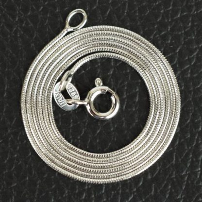 Classic Round Snake Chain 925 Sterling Silver Necklace