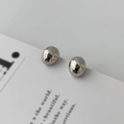 Elegant Women High-End Bean Luxury Chic Design 925 Sterling Silver Earrings