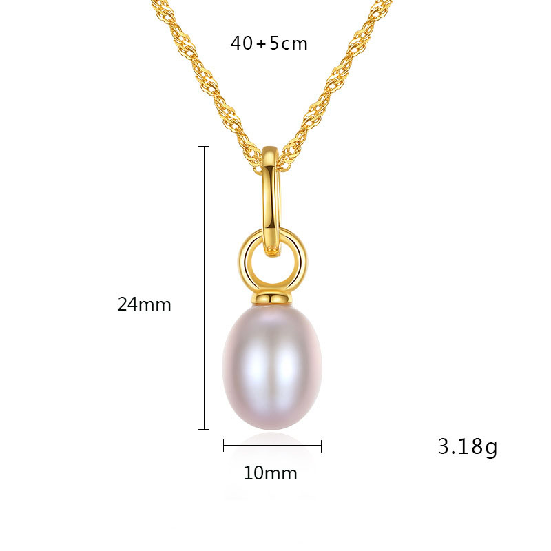 Simple Natural Pearls 925 Silver Necklace