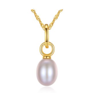 Simple Natural Pearls 925 Silver Necklace